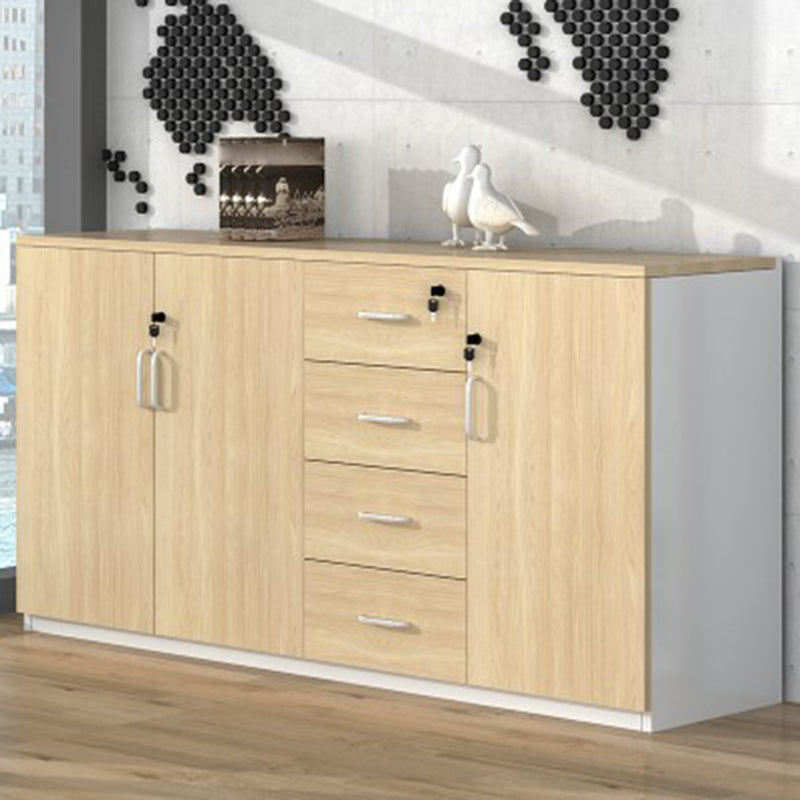 Nordic Storage Filing Cabinet Wooden Frame Locking Filing Cabinet