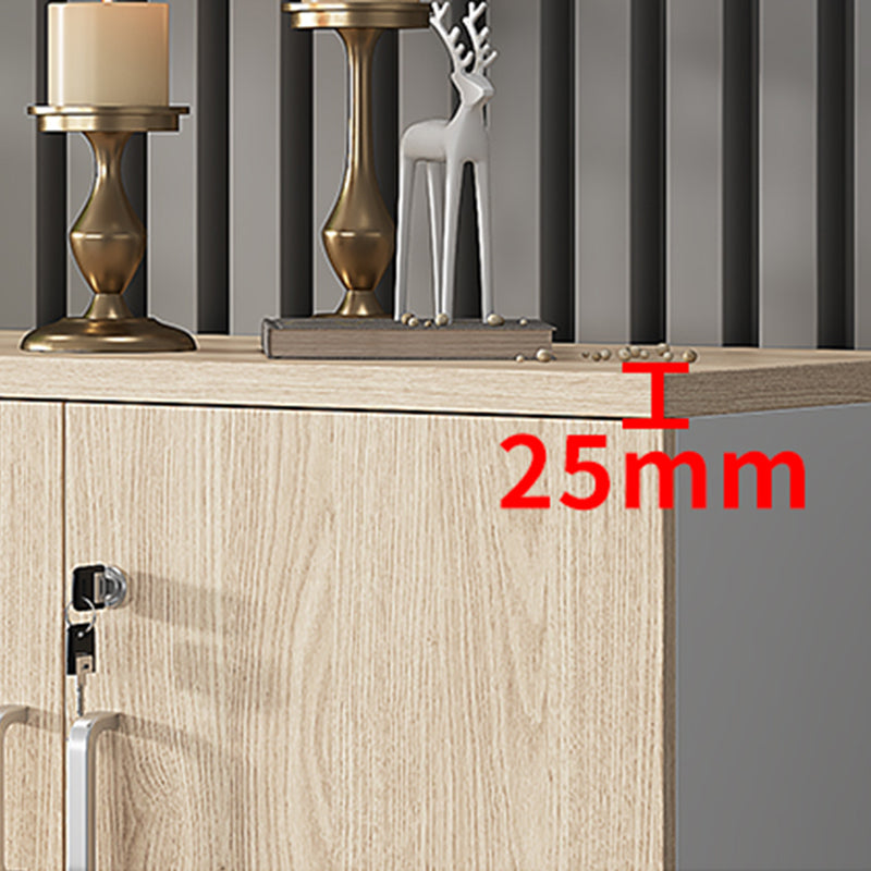 Nordic Storage Filing Cabinet Wooden Frame Locking Filing Cabinet