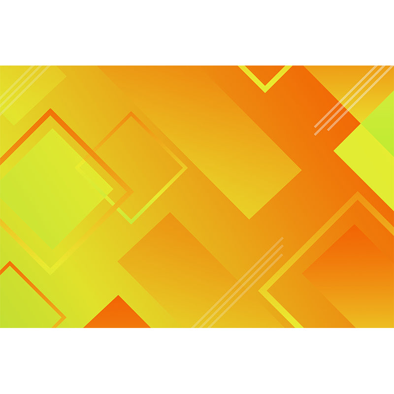 Illustration Stain Resistant Wallpaper Geometric Pattern Living Room Wall Mural