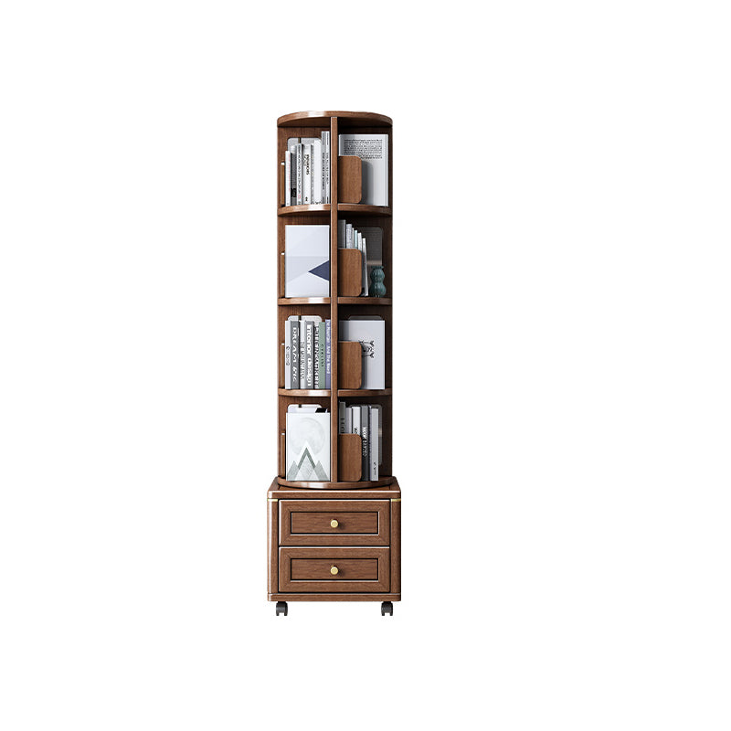 Minimalistic Wooden Accent Chest Living Room Chest with Shelves in Dark Brone