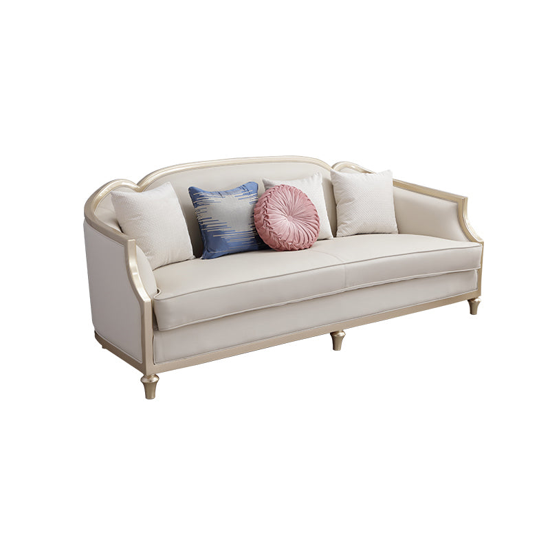 Glam No Distressing Single Cushion Seat Genuine Leather Sofa