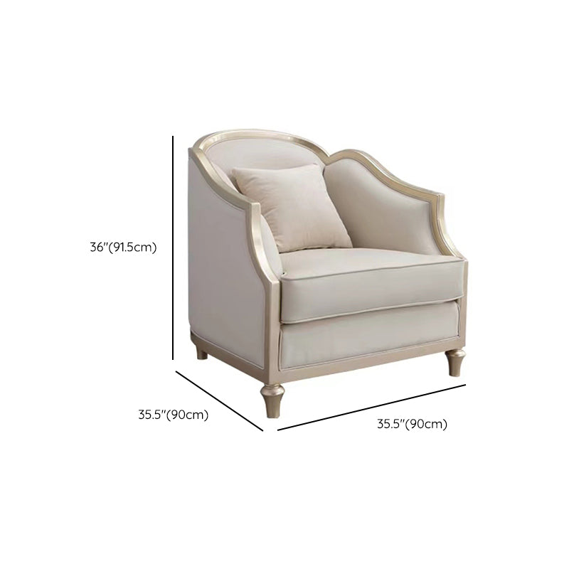 Glam No Distressing Single Cushion Seat Genuine Leather Sofa