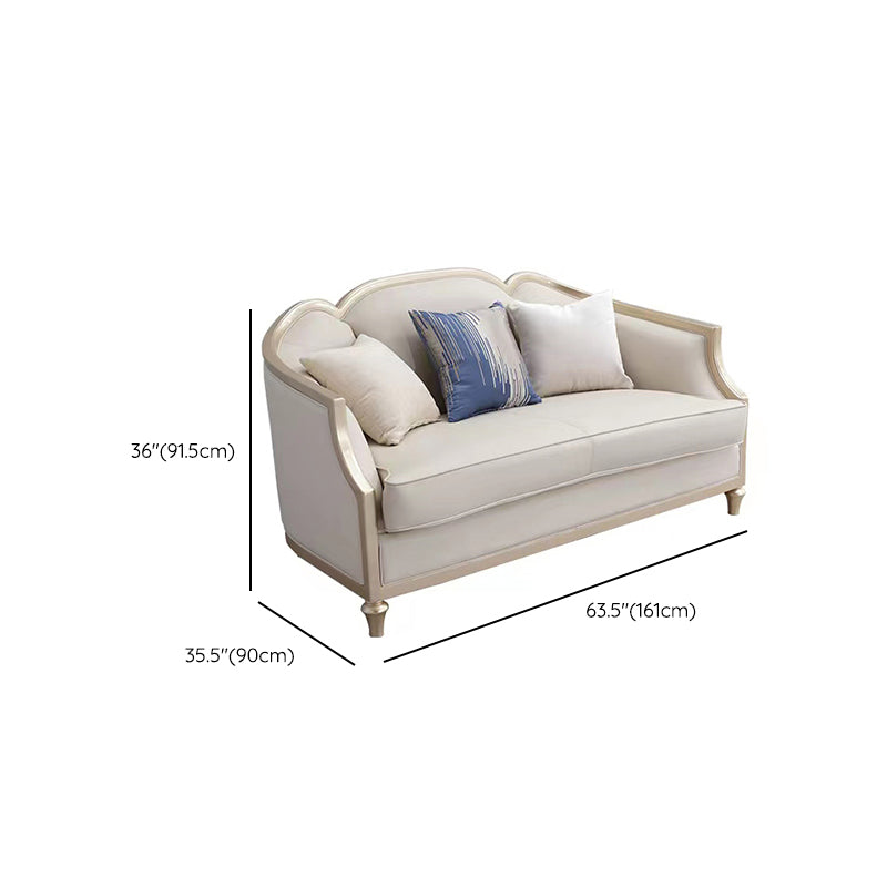 Glam No Distressing Single Cushion Seat Genuine Leather Sofa