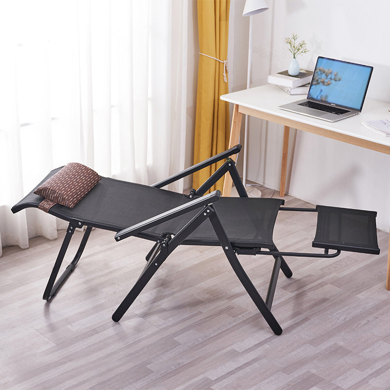 Modern Metal Single Ergonimic Recliner with Pillow Adjustable Solid Color
