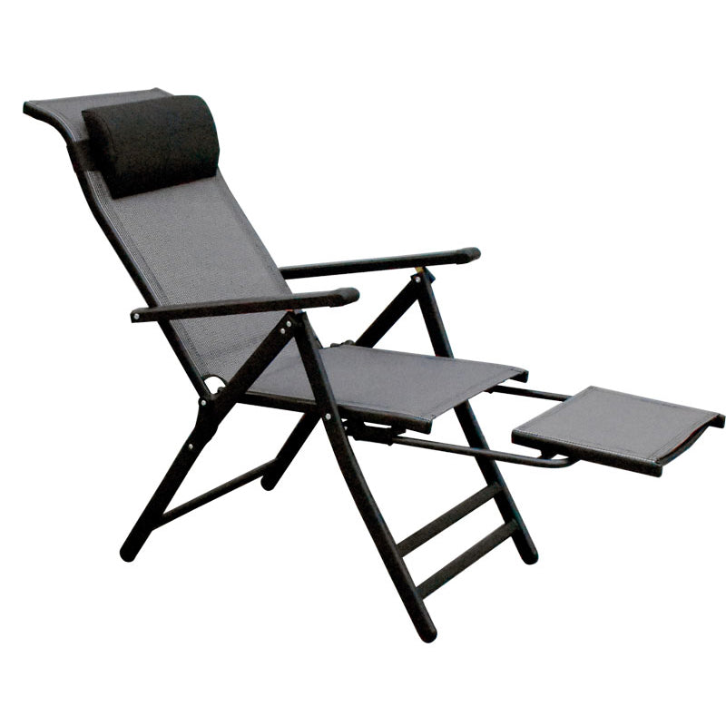 Modern Metal Single Ergonimic Recliner with Pillow Adjustable Solid Color