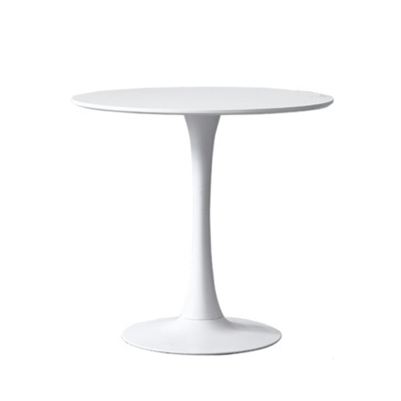 Minimalist Round Wood Dining Table with Tulip Style for 4 People