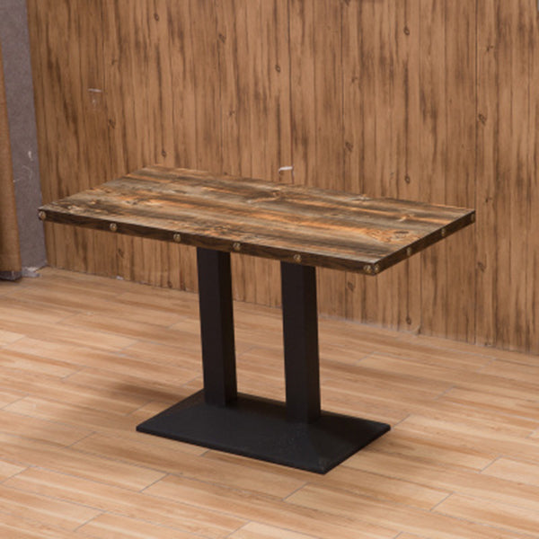 Modern Wooden Dining Room Table with Metal Legs for Living Room