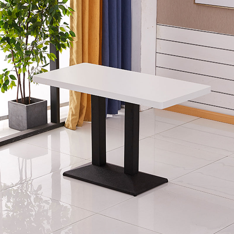 Modern Wooden Dining Room Table with Metal Legs for Living Room