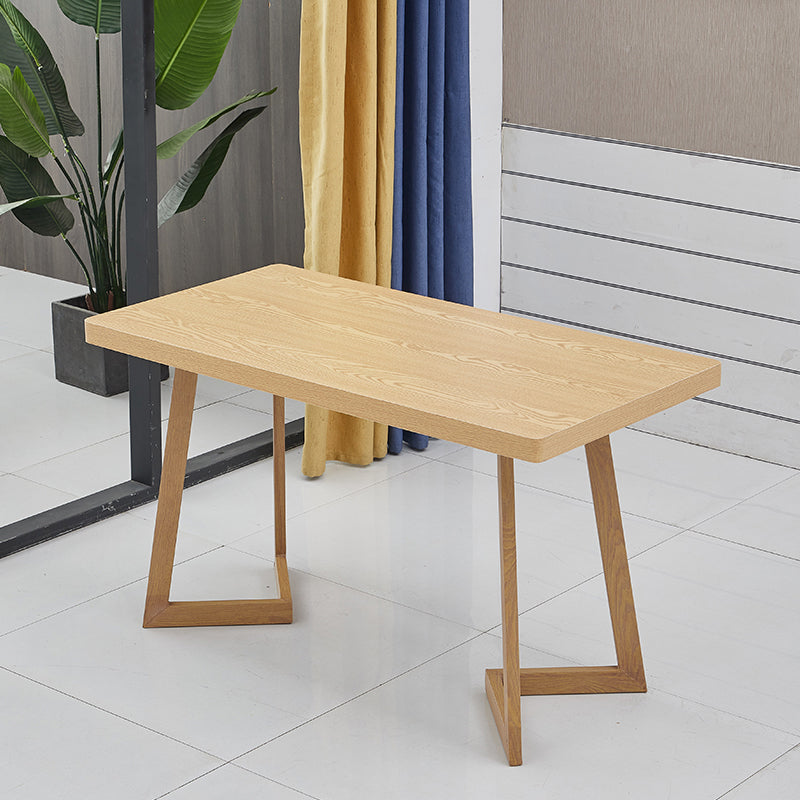 Modern Wooden Dining Room Table with Metal Legs for Living Room