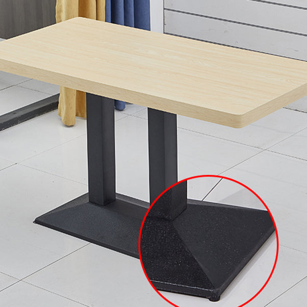 Modern Wooden Dining Room Table with Metal Legs for Living Room