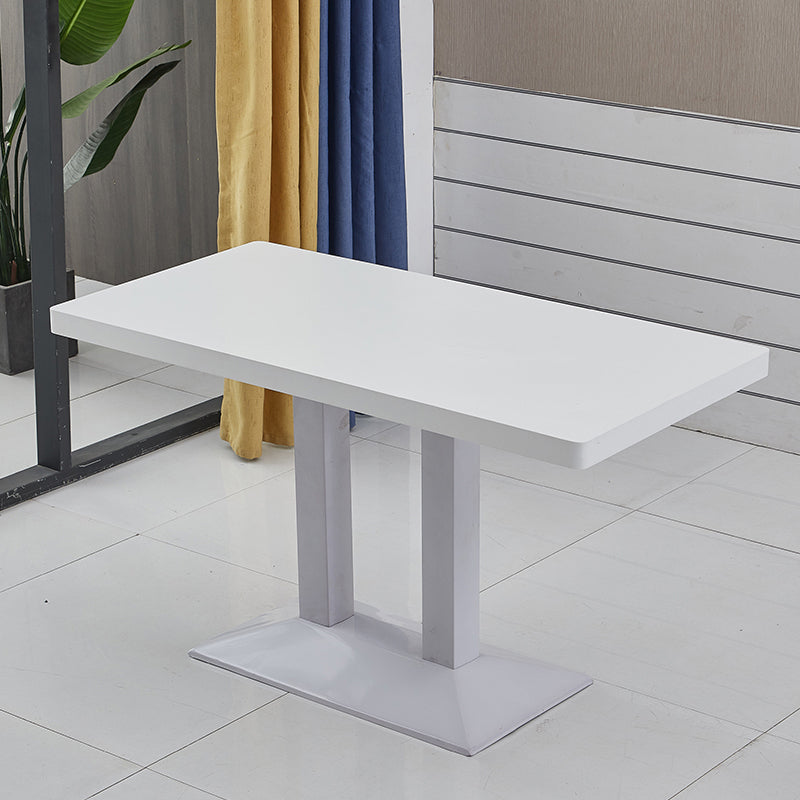 Modern Wooden Dining Room Table with Metal Legs for Living Room