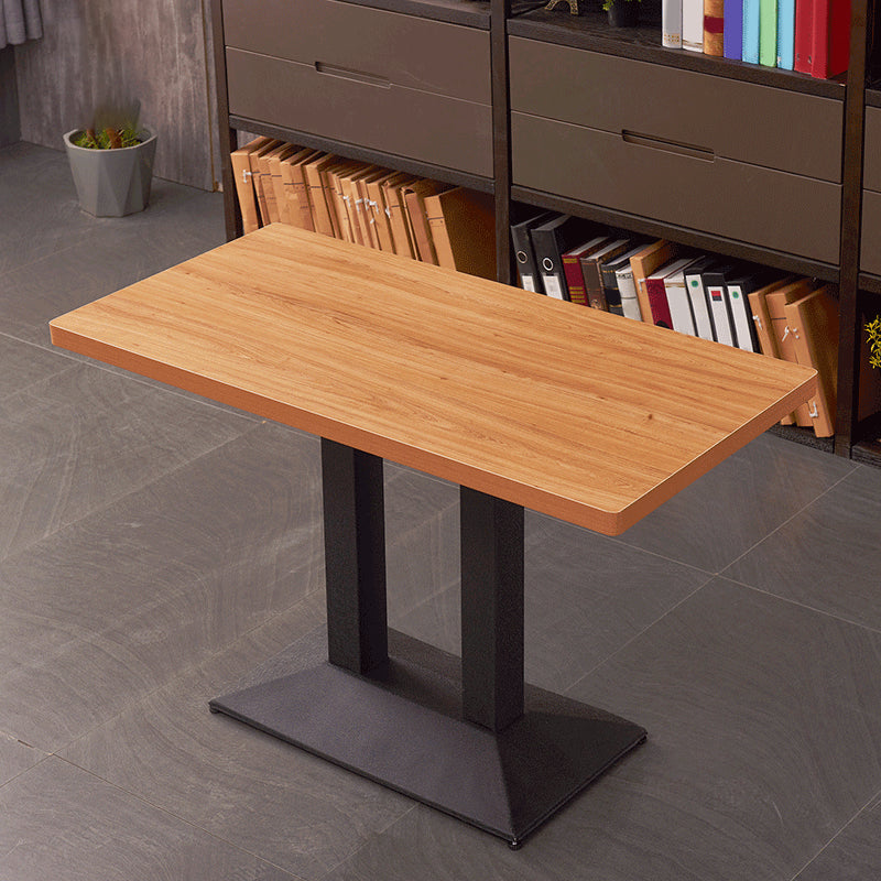 Modern Wooden Dining Room Table with Metal Legs for Living Room