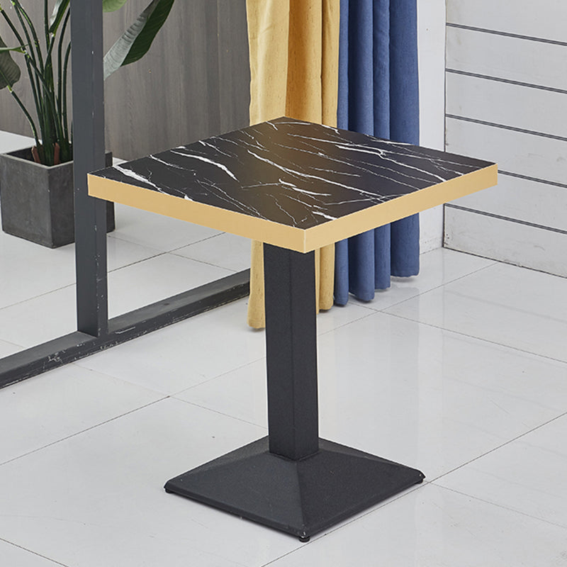 Modern Wooden Dining Room Table with Metal Legs for Living Room