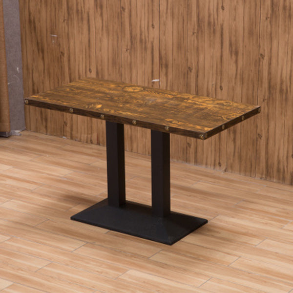 Modern Wooden Dining Room Table with Metal Legs for Living Room