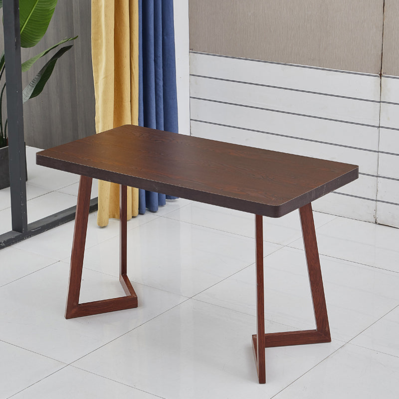 Modern Wooden Dining Room Table with Metal Legs for Living Room