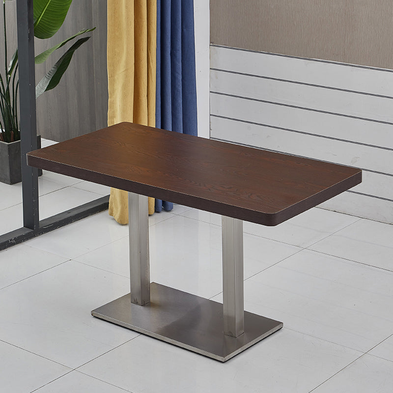 Modern Wooden Dining Room Table with Metal Legs for Living Room