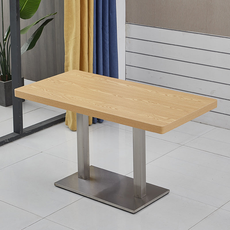 Modern Wooden Dining Room Table with Metal Legs for Living Room