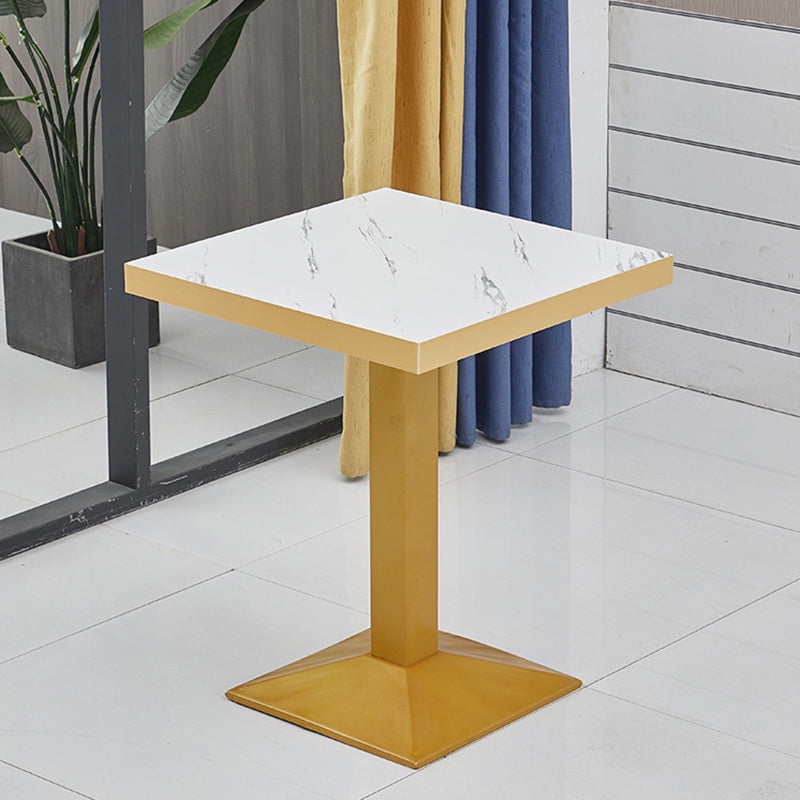 Modern Wooden Dining Room Table with Metal Legs for Living Room