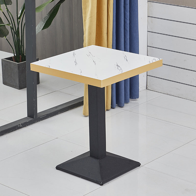 Modern Wooden Dining Room Table with Metal Legs for Living Room