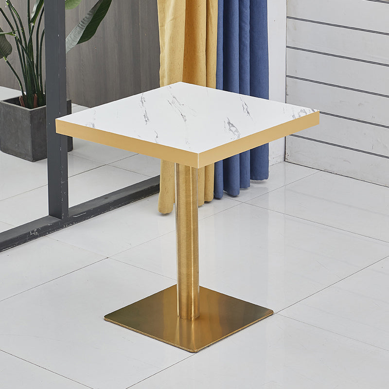 Modern Wooden Dining Room Table with Metal Legs for Living Room