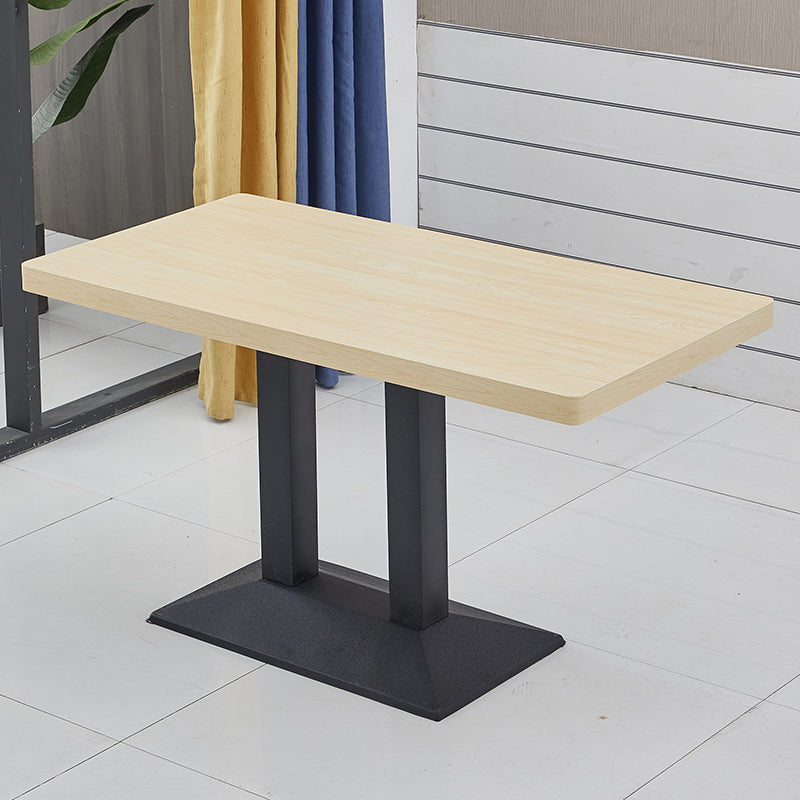 Modern Wooden Dining Room Table with Metal Legs for Living Room