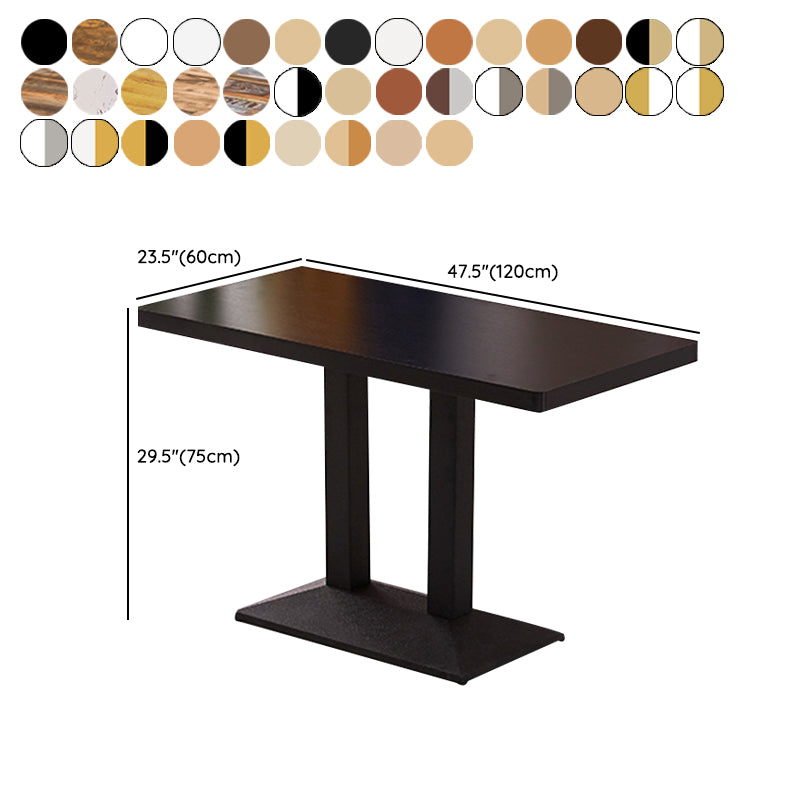 Modern Wooden Dining Room Table with Metal Legs for Living Room