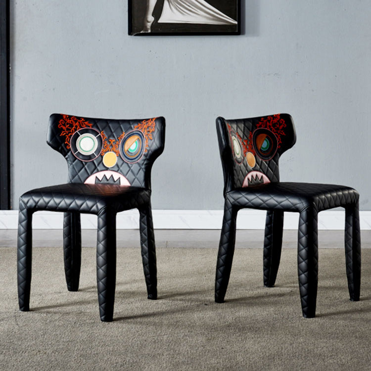 Contemporary Style Wingback Upholstered Dining Side Chair for Dining Room