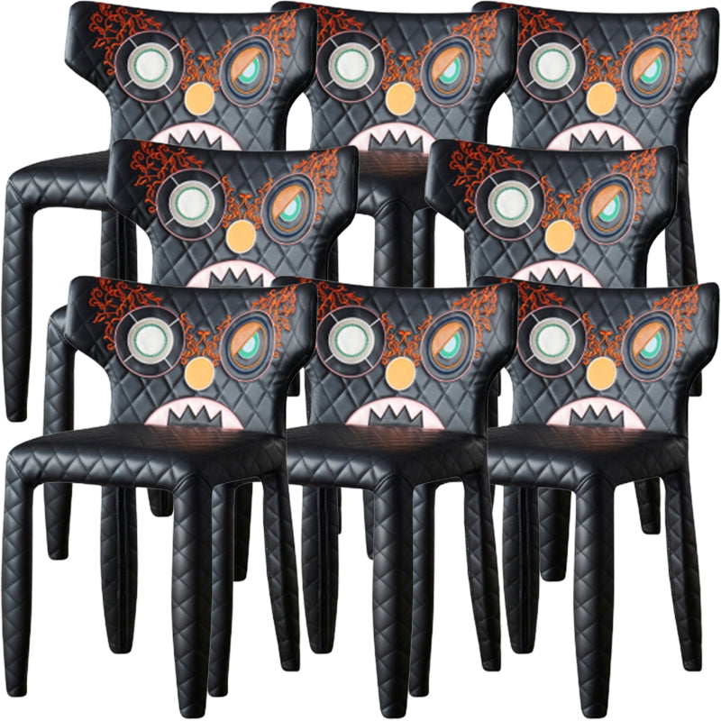 Contemporary Style Wingback Upholstered Dining Side Chair for Dining Room