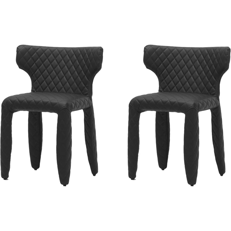 Contemporary Style Wingback Upholstered Dining Side Chair for Dining Room