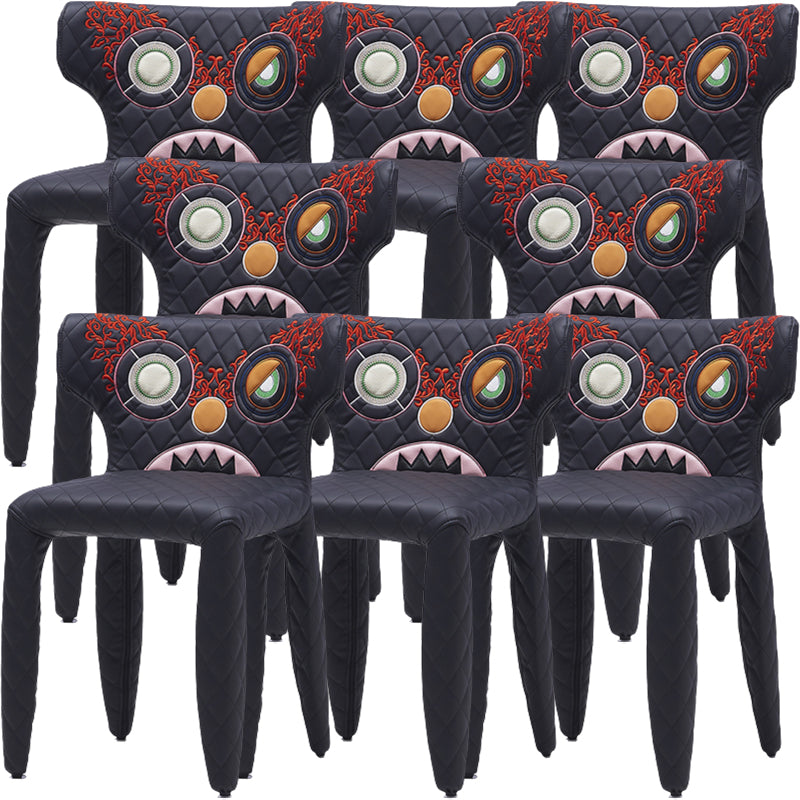 Contemporary Style Wingback Upholstered Dining Side Chair for Dining Room