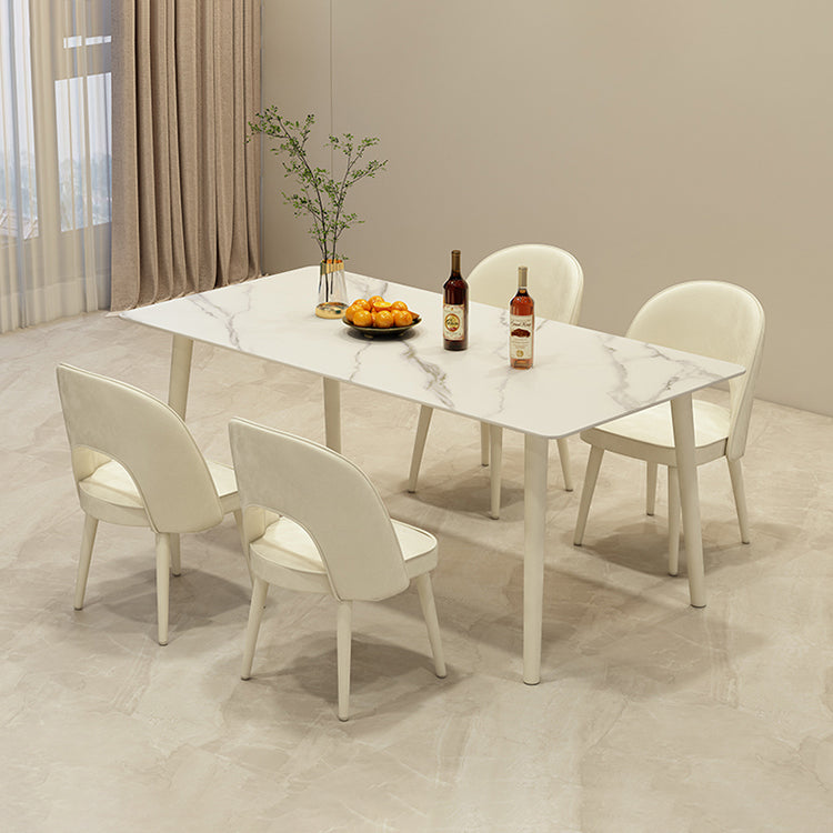 Contemporary Style Upholstered 4 Legs Dining Chairs for Living Room