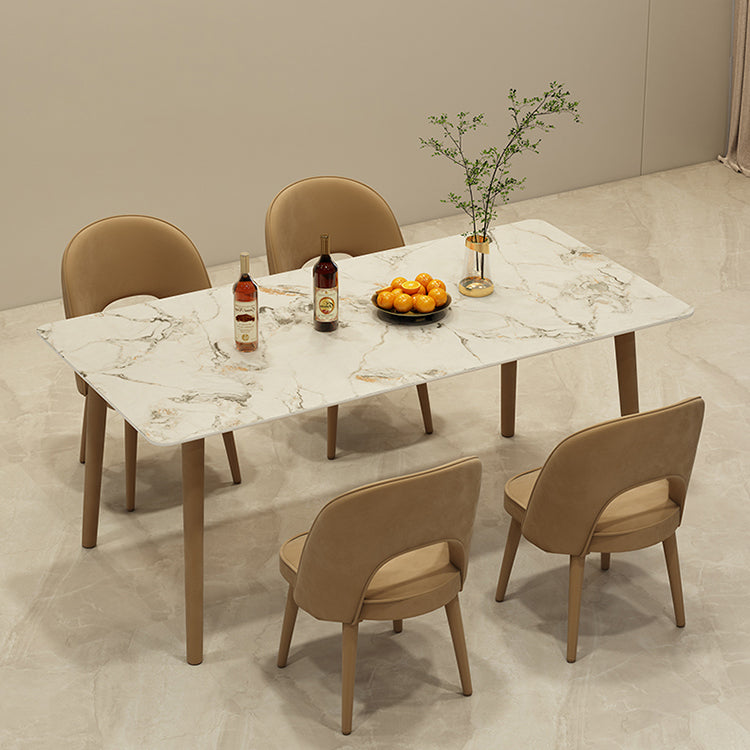Contemporary Style Upholstered 4 Legs Dining Chairs for Living Room