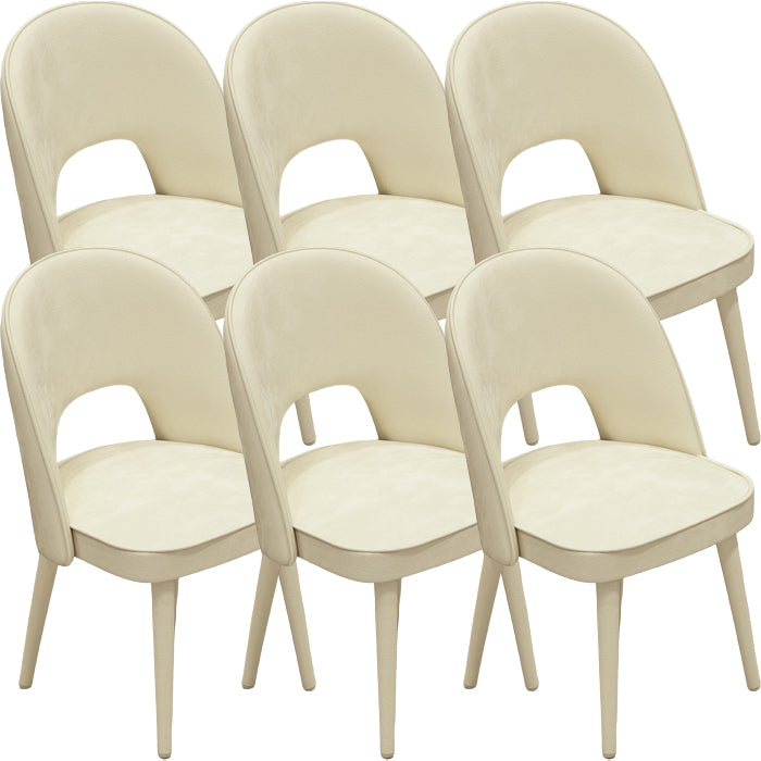 Contemporary Style Upholstered 4 Legs Dining Chairs for Living Room