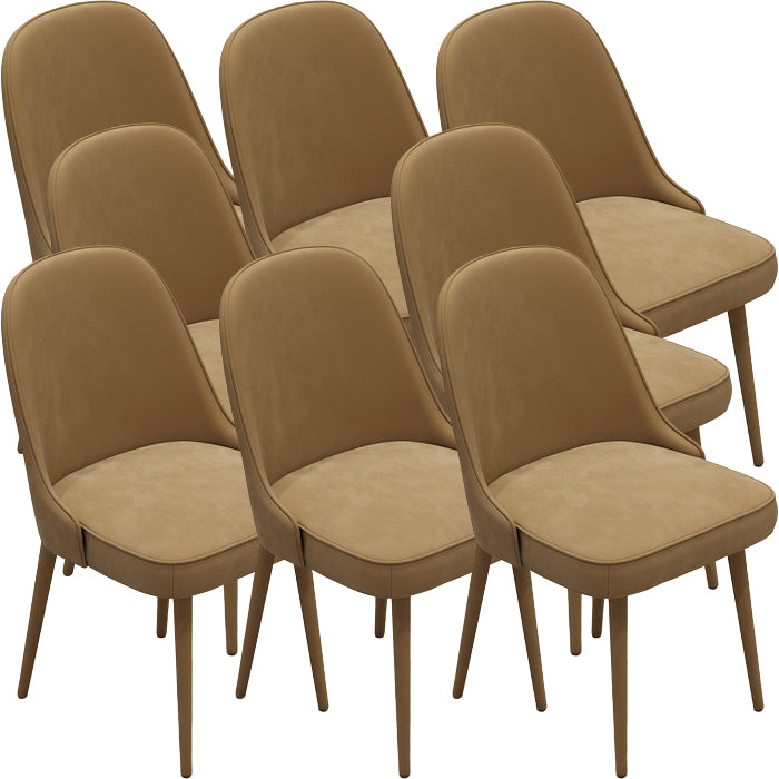 Contemporary Style Upholstered 4 Legs Dining Chairs for Living Room