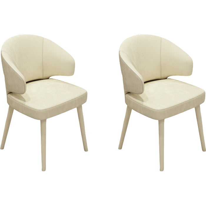 Contemporary Style Upholstered 4 Legs Dining Chairs for Living Room