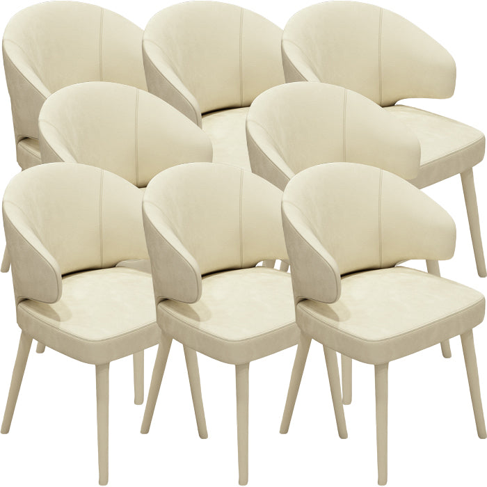 Contemporary Style Upholstered 4 Legs Dining Chairs for Living Room