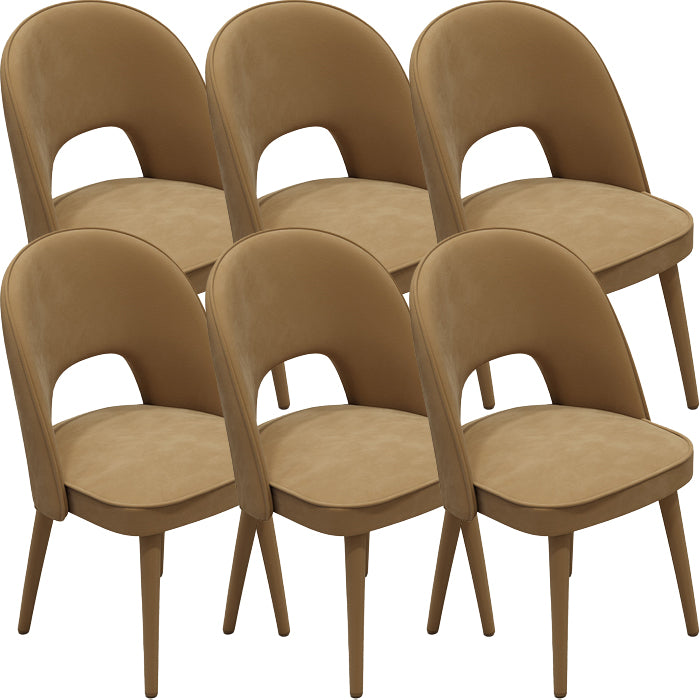 Contemporary Style Upholstered 4 Legs Dining Chairs for Living Room