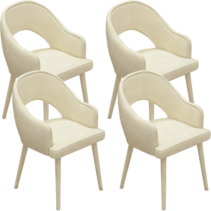 Contemporary Style Upholstered 4 Legs Dining Chairs for Living Room