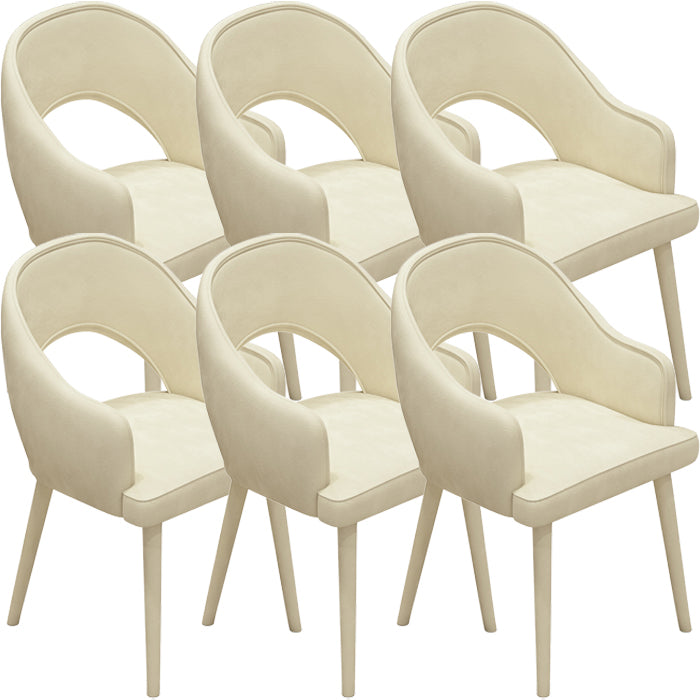 Contemporary Style Upholstered 4 Legs Dining Chairs for Living Room
