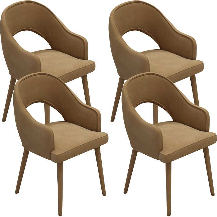 Contemporary Style Upholstered 4 Legs Dining Chairs for Living Room