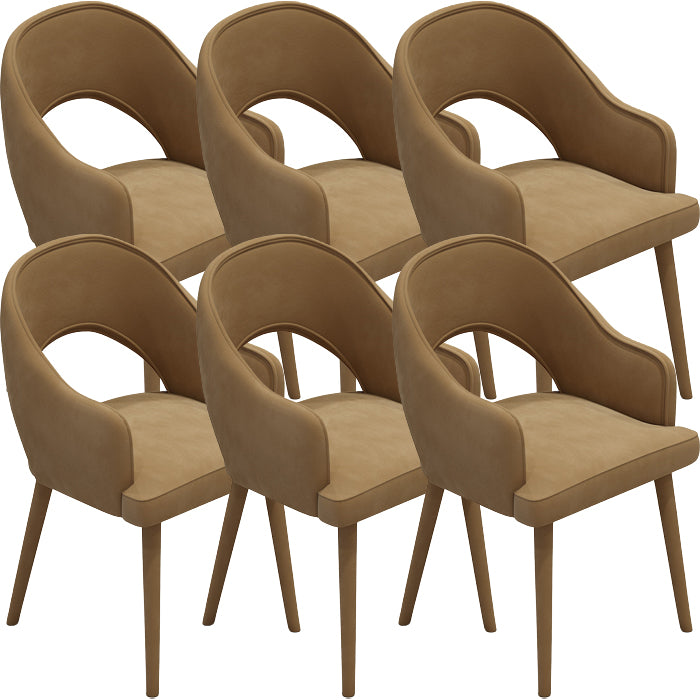 Contemporary Style Upholstered 4 Legs Dining Chairs for Living Room