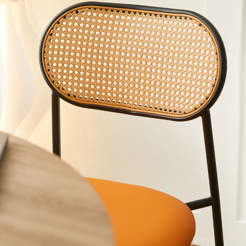 Industrial Style Open Back Upholstered Home Dining Side Chair