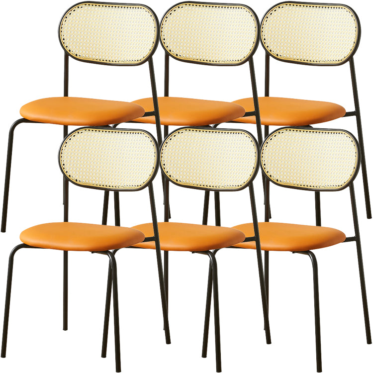 Industrial Style Open Back Upholstered Home Dining Side Chair