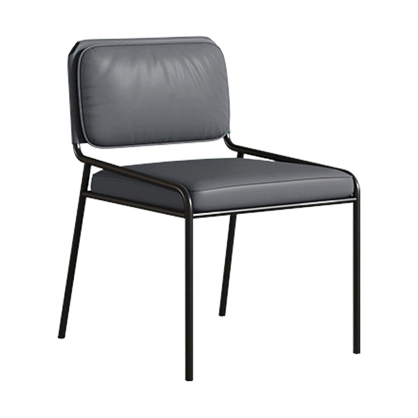 Modern Style Leather Open Back Upholstered Home Dining Side Chair