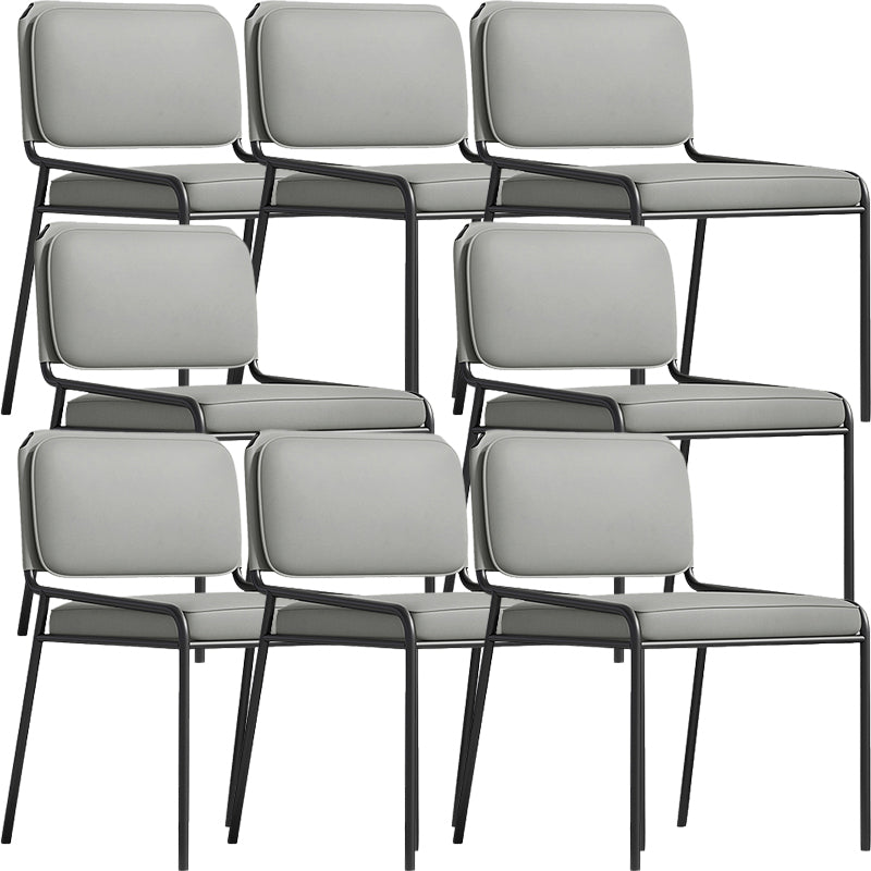 Modern Style Leather Open Back Upholstered Home Dining Side Chair