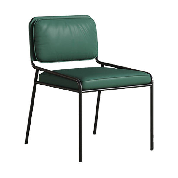 Modern Style Leather Open Back Upholstered Home Dining Side Chair