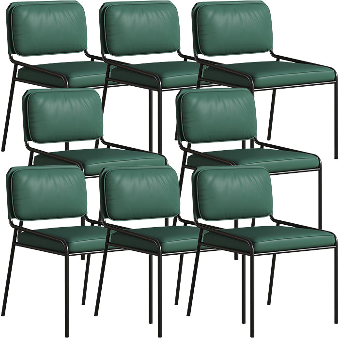 Modern Style Leather Open Back Upholstered Home Dining Side Chair