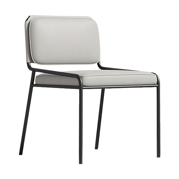 Modern Style Leather Open Back Upholstered Home Dining Side Chair