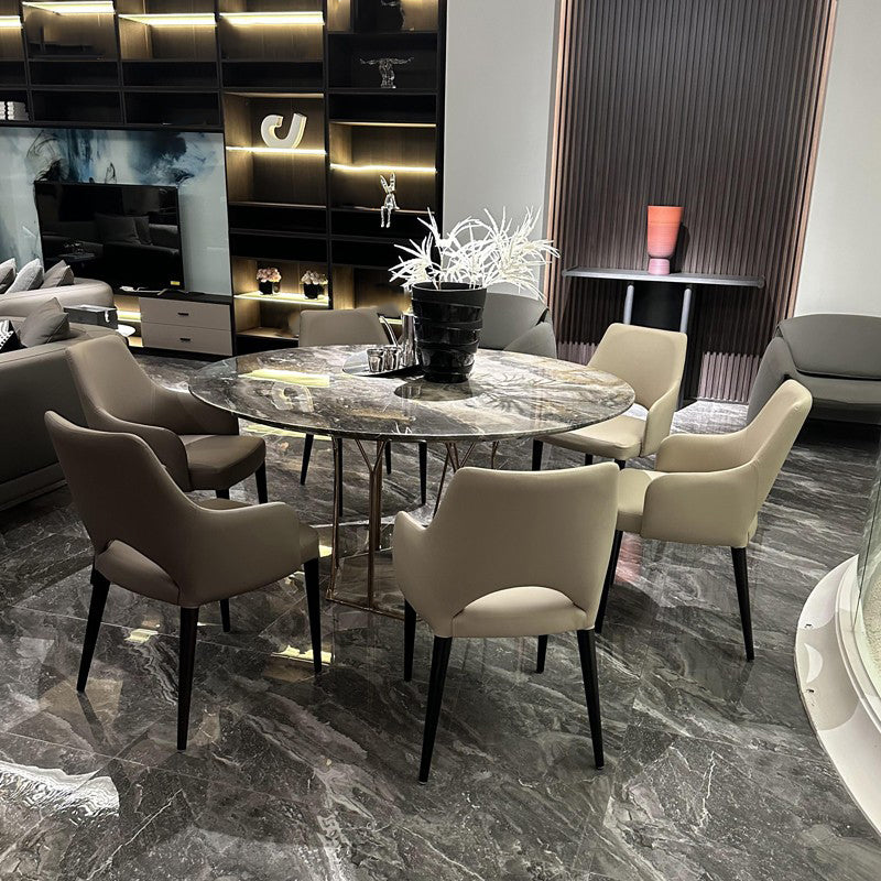 Modern Style Open Back Upholstered Leather Home Dining Side Chair