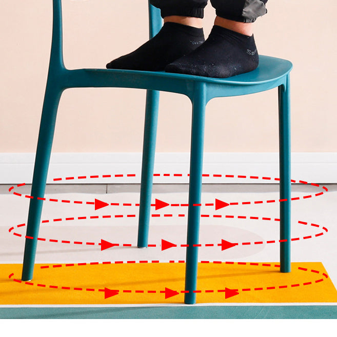 Modern Indoor-Outdoor Plastic Open Back Stackable Dining Side Chair